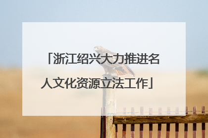 浙江绍兴大力推进名人文化资源立法工作