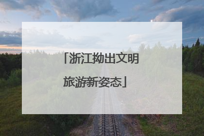 浙江拗出文明旅游新姿态