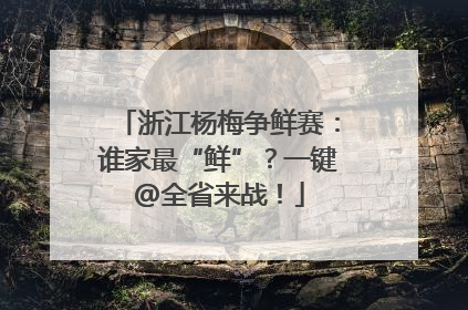 浙江杨梅争鲜赛：谁家最“鲜”？一键@全省来战！