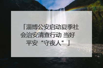 淄博公安启动夏季社会治安清查行动 当好平安“守夜人”