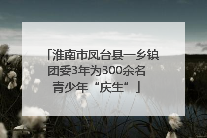 淮南市凤台县一乡镇团委3年为300余名青少年“庆生”