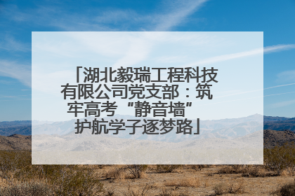 湖北毅瑞工程科技有限公司党支部：筑牢高考“静音墙” 护航学子逐梦路