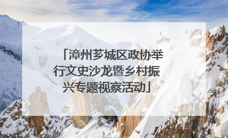 漳州芗城区政协举行文史沙龙暨乡村振兴专题视察活动
