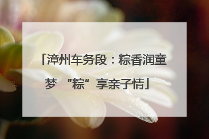 漳州车务段：粽香润童梦 “粽”享亲子情