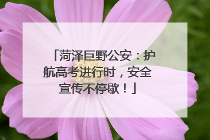 菏泽巨野公安：护航高考进行时，安全宣传不停歇！