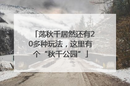 荡秋千居然还有20多种玩法，这里有个“秋千公园”