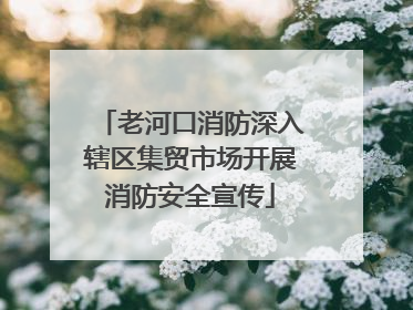老河口消防深入辖区集贸市场开展消防安全宣传