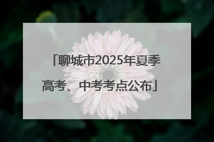 聊城市2025年夏季高考、中考考点公布