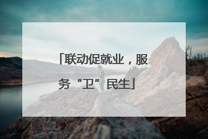 联动促就业，服务“卫”民生