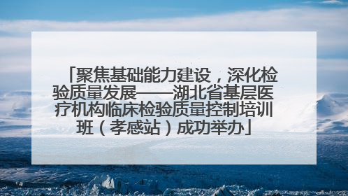 聚焦基础能力建设，深化检验质量发展——湖北省基层医疗机构临床检验质量控制培训班（孝感站）成功举办
