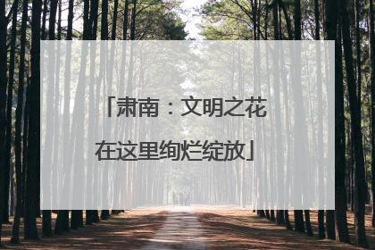 肃南：文明之花在这里绚烂绽放