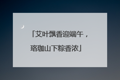 艾叶飘香迎端午，珞珈山下粽香浓