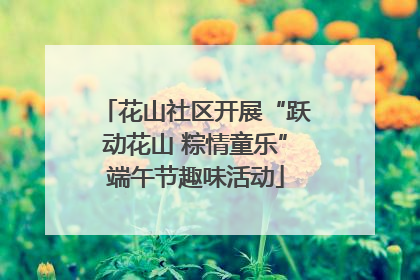 花山社区开展“跃动花山 粽情童乐”端午节趣味活动