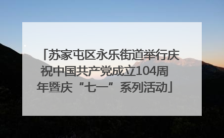 苏家屯区永乐街道举行庆祝中国共产党成立104周年暨庆“七一”系列活动