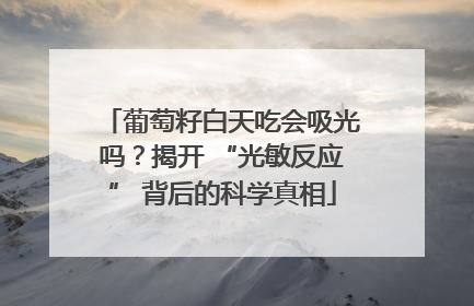 葡萄籽白天吃会吸光吗？揭开 “光敏反应” 背后的科学真相