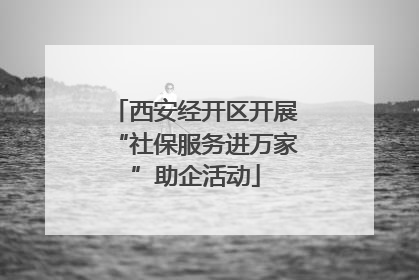 西安经开区开展“社保服务进万家”助企活动