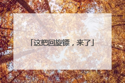 这把回旋镖，来了