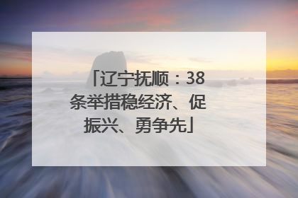 辽宁抚顺：38条举措稳经济、促振兴、勇争先