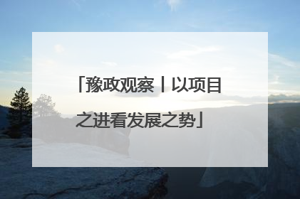 豫政观察丨以项目之进看发展之势