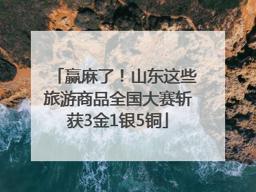 赢麻了！山东这些旅游商品全国大赛斩获3金1银5铜