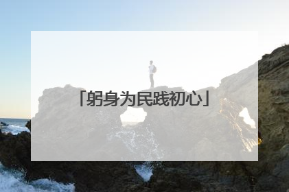 躬身为民践初心