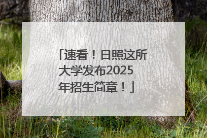 速看！日照这所大学发布2025年招生简章！