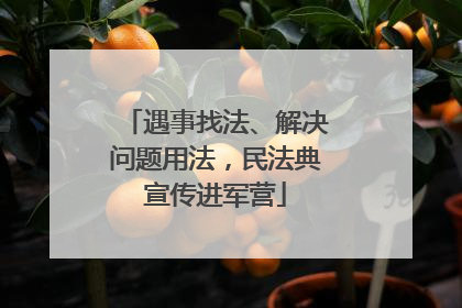 遇事找法、解决问题用法，民法典宣传进军营