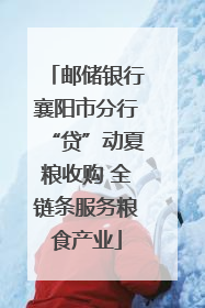 邮储银行襄阳市分行“贷”动夏粮收购 全链条服务粮食产业