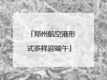 郑州航空港形式多样迎端午