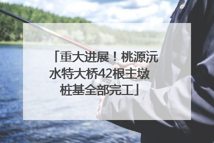 重大进展！桃源沅水特大桥42根主墩桩基全部完工