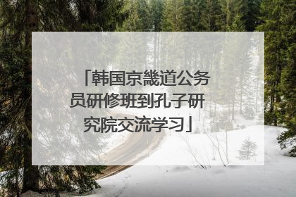 韩国京畿道公务员研修班到孔子研究院交流学习