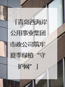 青岛西海岸公用事业集团市政公司筑牢夏季绿植“守护网”