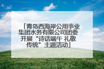 青岛西海岸公用事业集团水务有限公司团委开展“诗话端午 礼敬传统”主题活动