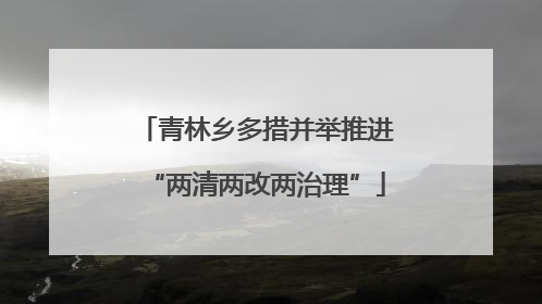 青林乡多措并举推进“两清两改两治理”