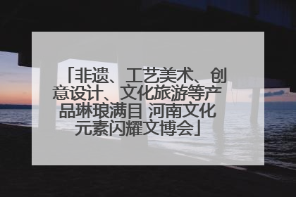 非遗、工艺美术、创意设计、文化旅游等产品琳琅满目 河南文化元素闪耀文博会