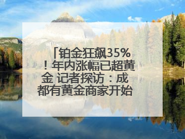 铂金狂飙35%！年内涨幅已超黄金 记者探访：成都有黄金商家开始转战铂金