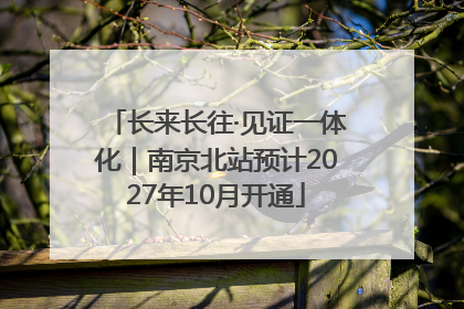 长来长往·见证一体化｜南京北站预计2027年10月开通