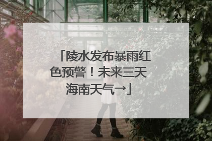 陵水发布暴雨红色预警！未来三天海南天气→