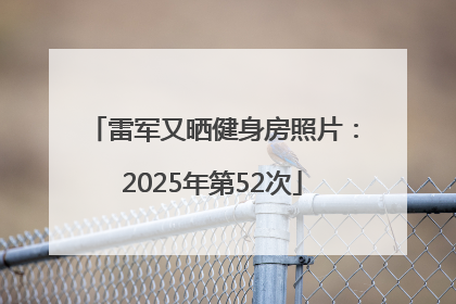 雷军又晒健身房照片：2025年第52次
