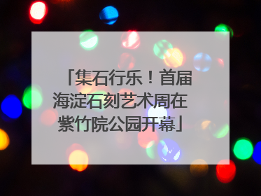 集石行乐！首届海淀石刻艺术周在紫竹院公园开幕