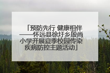 预防先行 健康相伴——怀远县徐圩乡殷尚小学开展夏季校园传染疾病防控主题活动