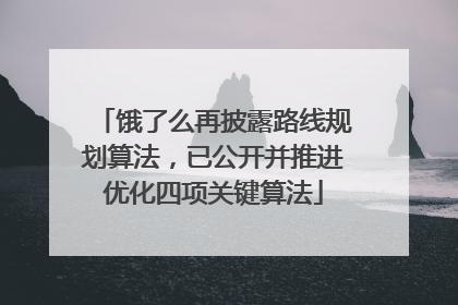 饿了么再披露路线规划算法，已公开并推进优化四项关键算法