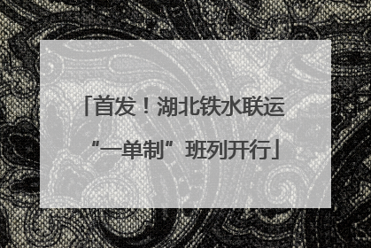 首发！湖北铁水联运“一单制”班列开行