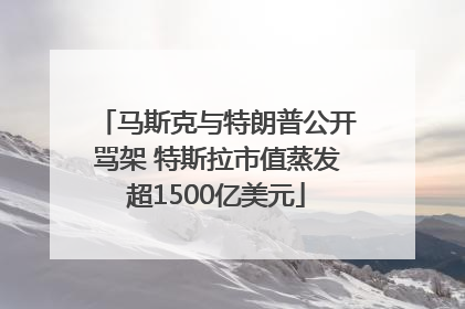 马斯克与特朗普公开骂架 特斯拉市值蒸发超1500亿美元