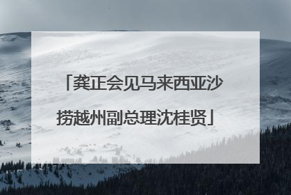 龚正会见马来西亚沙捞越州副总理沈桂贤
