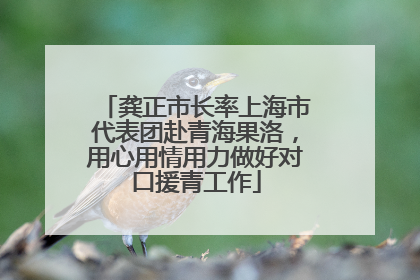 龚正市长率上海市代表团赴青海果洛，用心用情用力做好对口援青工作