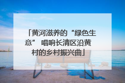 黄河滋养的“绿色生意” 唱响长清区沿黄村的乡村振兴曲