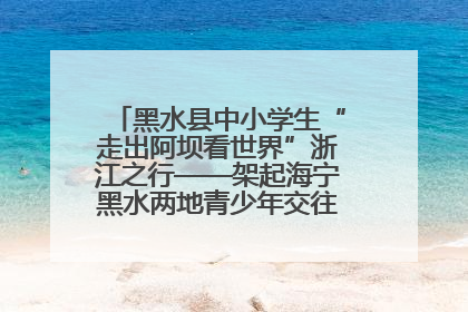 黑水县中小学生“走出阿坝看世界”浙江之行——架起海宁黑水两地青少年交往交流交融新桥梁