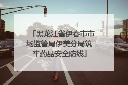 黑龙江省伊春市市场监管局伊美分局筑牢药品安全防线