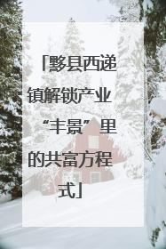 黟县西递镇解锁产业“丰景”里的共富方程式